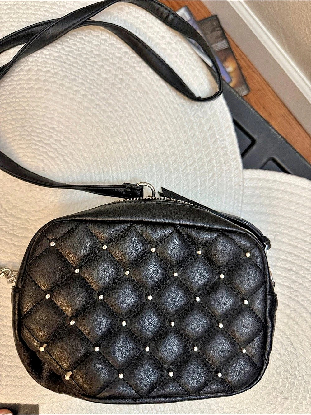Rebecca Minkoff Quilted Studded Crossbody Bag Black